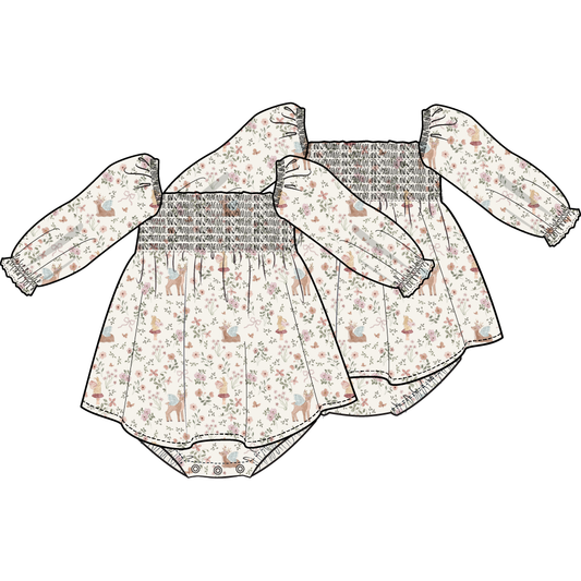 Enchanted Woodland - Caitlyn Smocked All in One