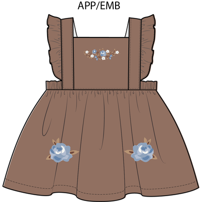 Hazel Floral - Pinafore Dress and Long Sleeve Bodysuit Set