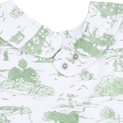 Golf Toile Green - Feeding Bib