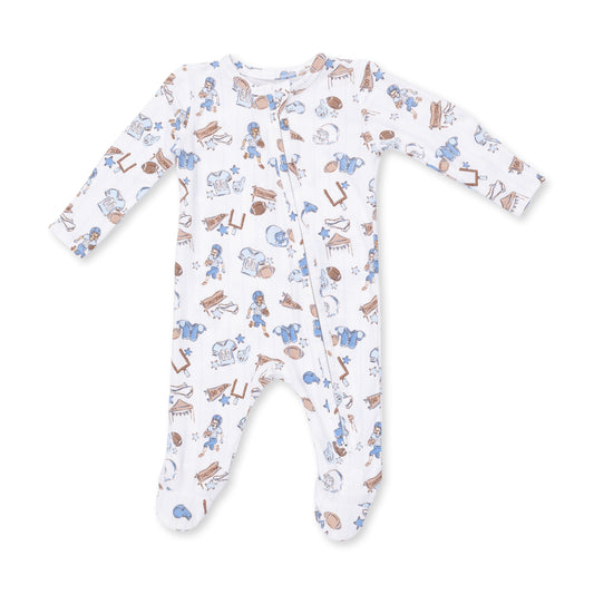 Football Nursery - 2 Way Zipper Footie