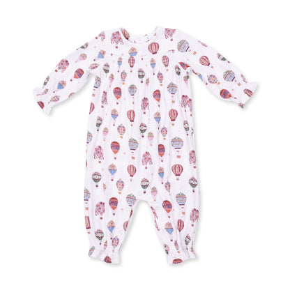 Hot Air Balloon - Smocked Long Sleeve Romper