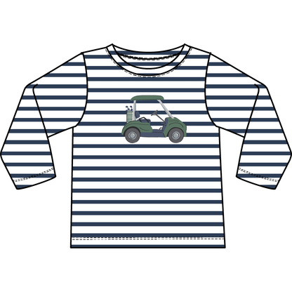Golf - Long Sleeve Uni Shirt Green Golf Cart