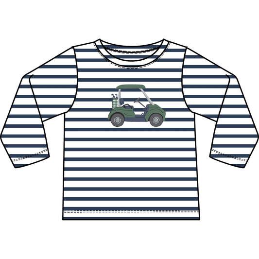 Golf - Long Sleeve Uni Shirt Green Golf Cart