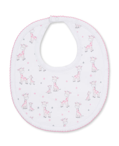 Just Giraffes Pink Print  Bib