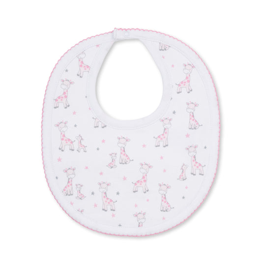 Just Giraffes Pink Print  Bib
