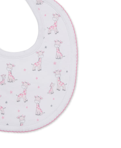 Just Giraffes Pink Print  Bib