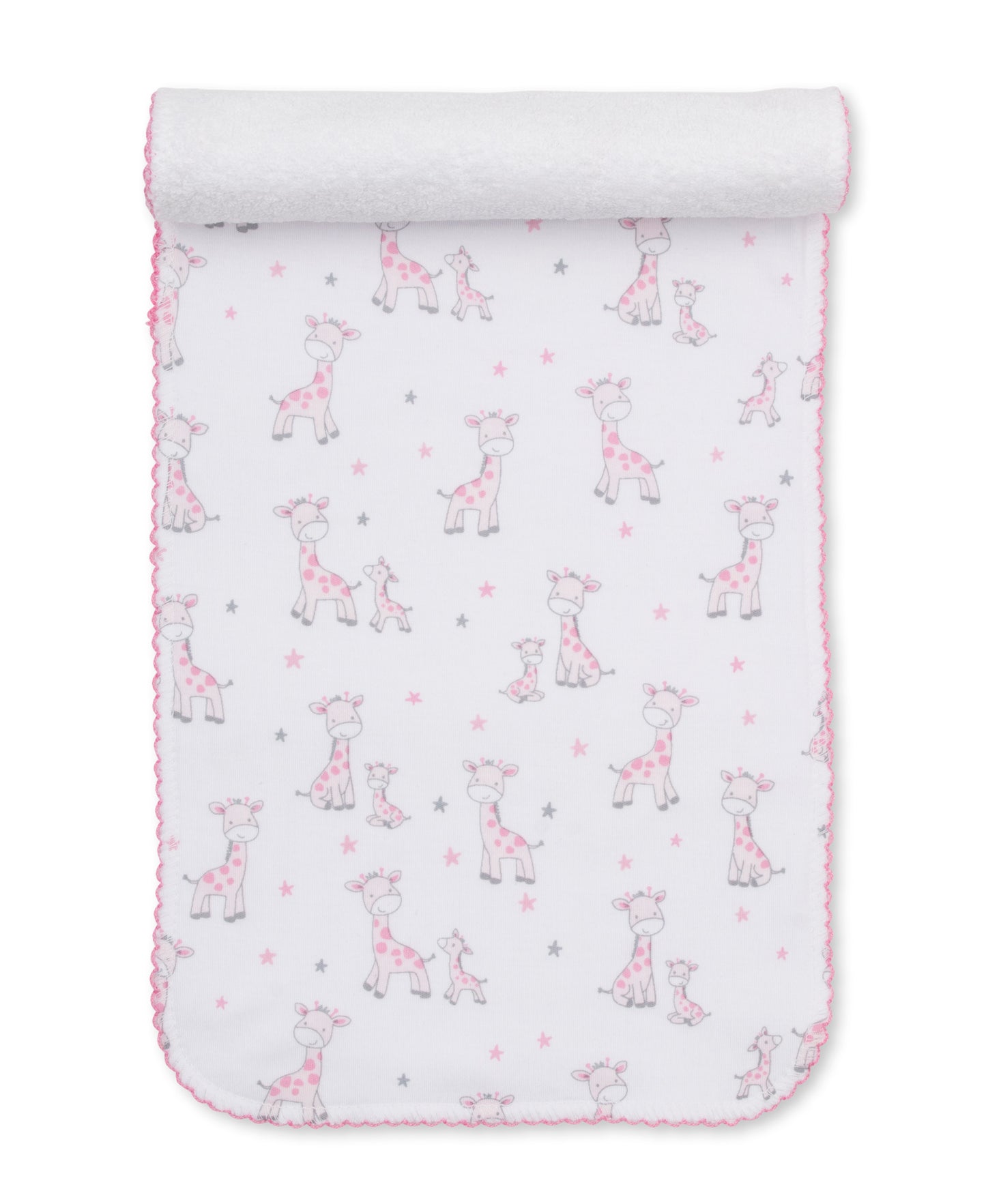 Just Giraffes Pink Print Burp