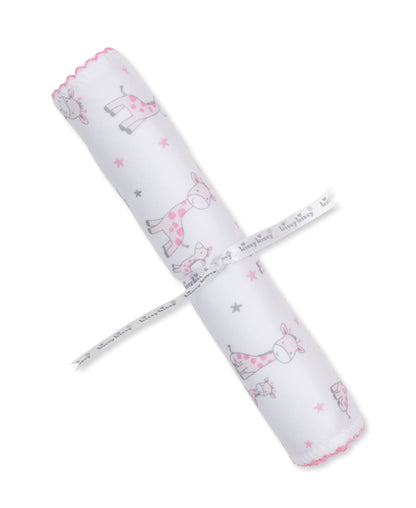 Just Giraffes Pink Print Burp
