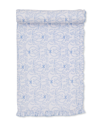 Delicate Blooming Bows Light Blue Blanket