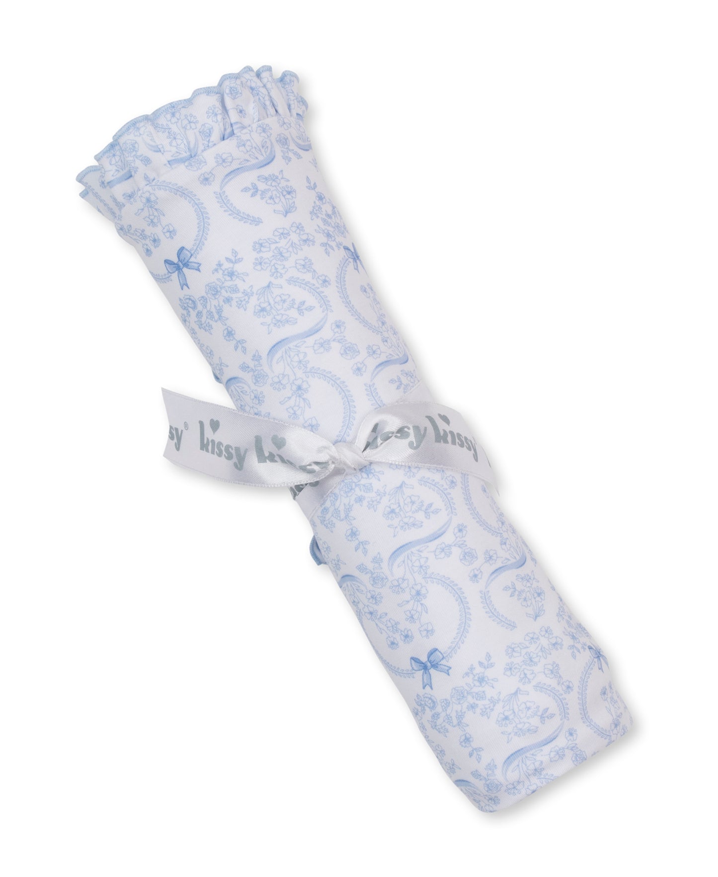 Delicate Blooming Bows Light Blue Blanket