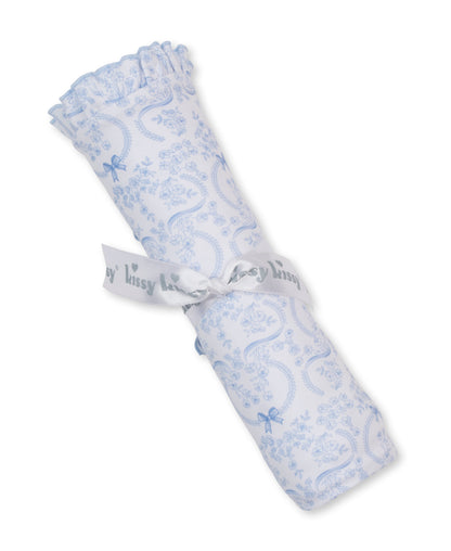 Delicate Blooming Bows Light Blue Blanket