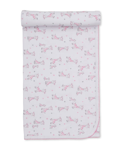 Just Giraffes Pink Blanket