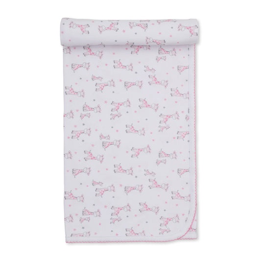Just Giraffes Pink Blanket