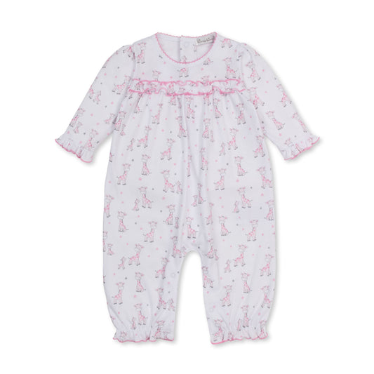 Just Giraffes Pink Playsuit