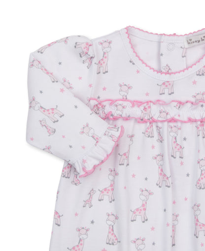 Just Giraffes Pink Playsuit