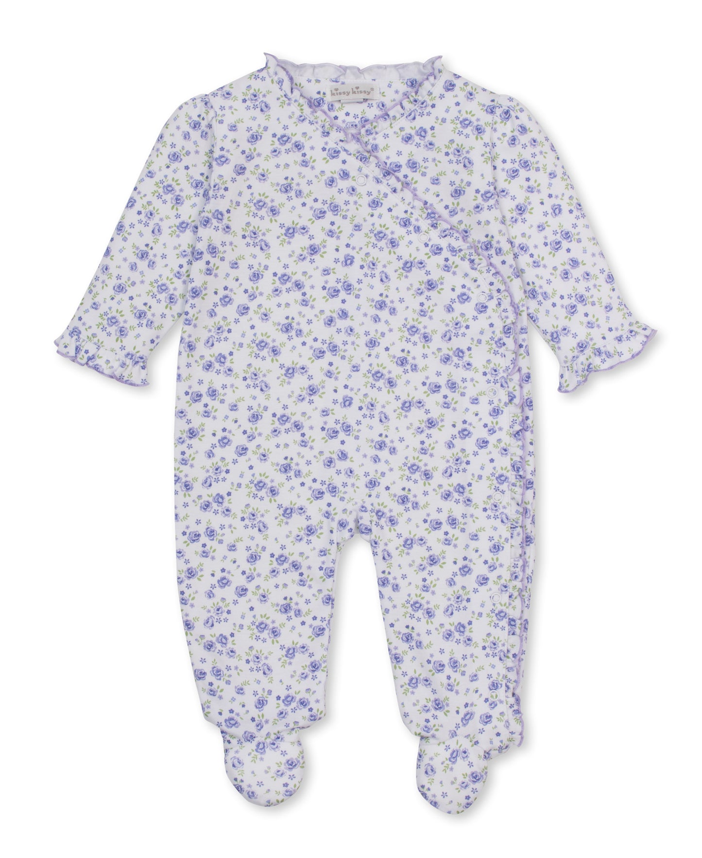 Cottage Roses Lilac Footie