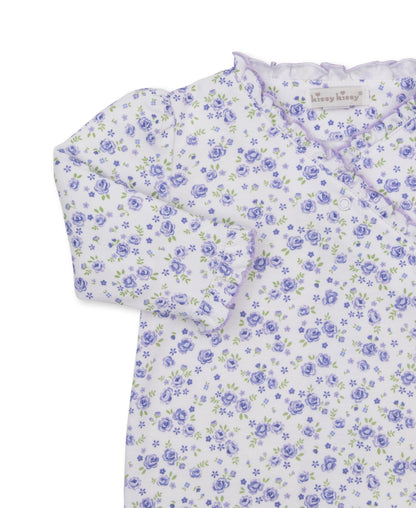Cottage Roses Lilac Footie