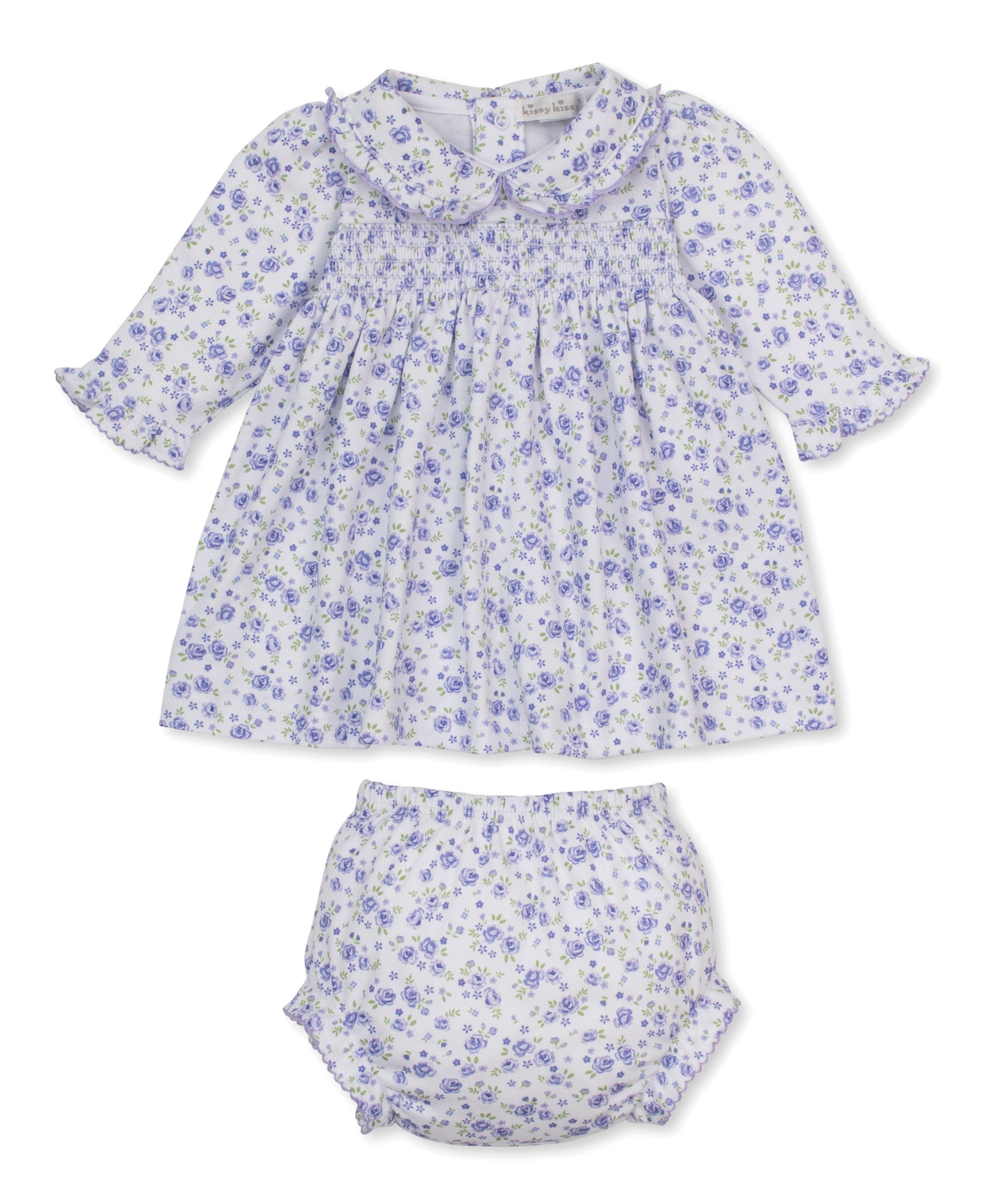 Cottage Roses Lilac Smocked Dress Set