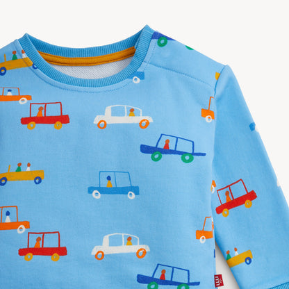 CARS BLUE FT BOYS L/S LNG PANT 2 PC SET
