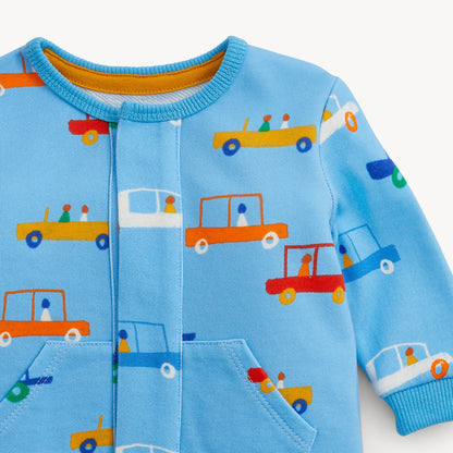 CARS BLUE FRENCH TERRY BOYS ROMPER