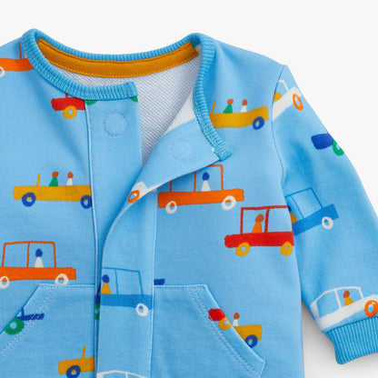 CARS BLUE FRENCH TERRY BOYS ROMPER