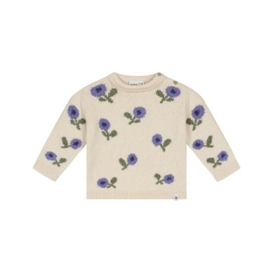 BABY GIRLS KNIT PULLOVER FLORAL