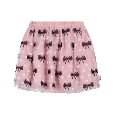 GIRLS SKIRT TUTU PINK WITH BOWS