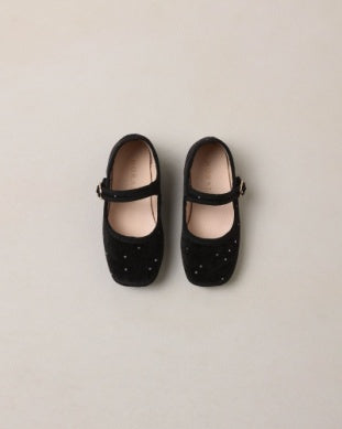 STRAP BALLET FLATS BLACK