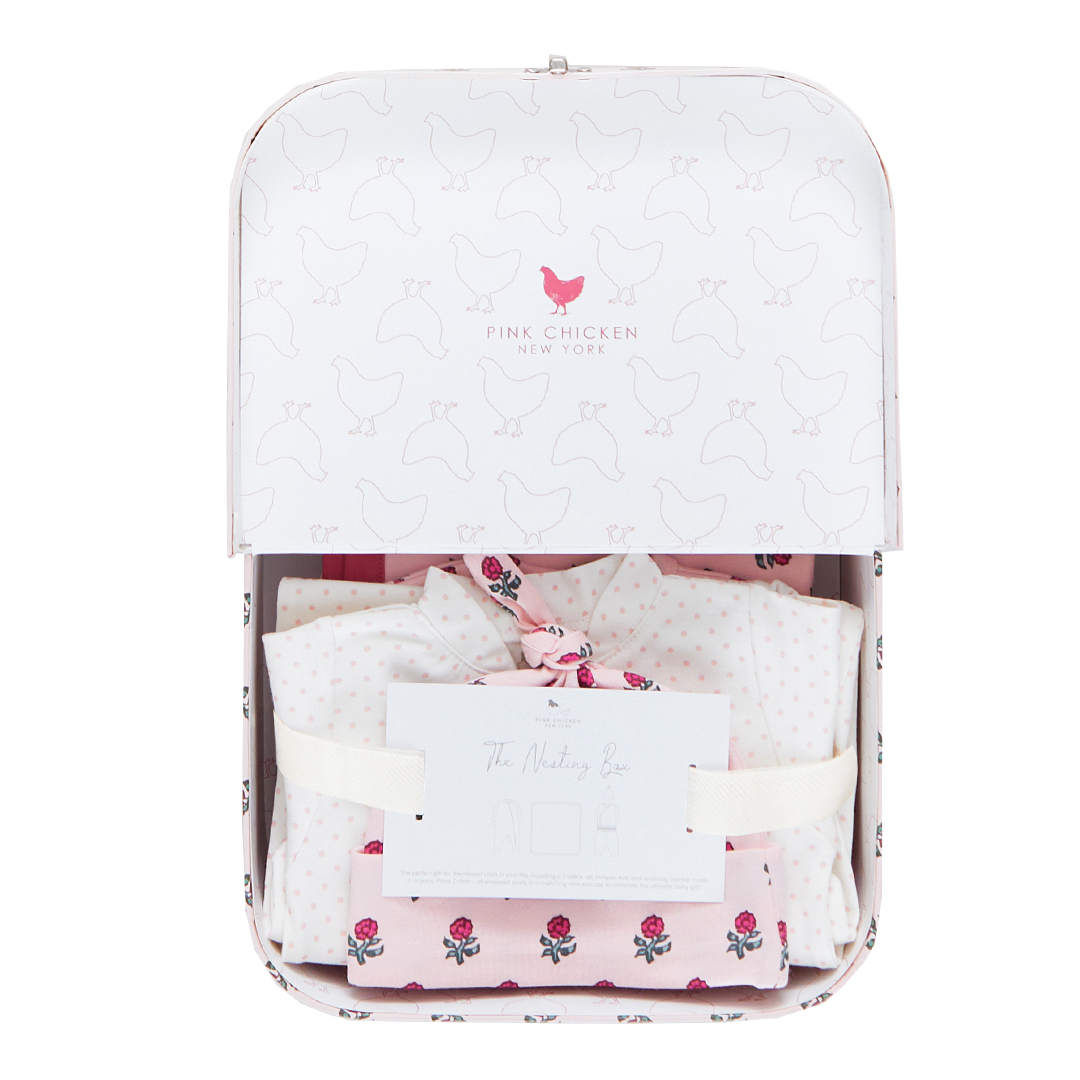 NESTING BOX BABY TAKE HOME SET - PINK TINY FLOWER