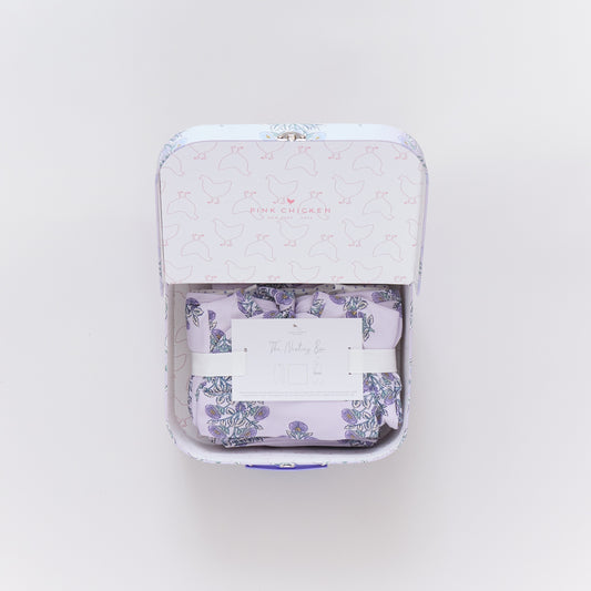NESTING BOX BABY TAKE HOME SET - LAVENDER BOUQUET FLORAL BLOCKPRINT