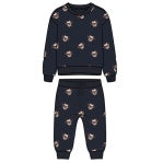 Boys Sweatsuit Navy w/Footballs