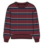 Sweatshirt Burgundy/Navy Stripe