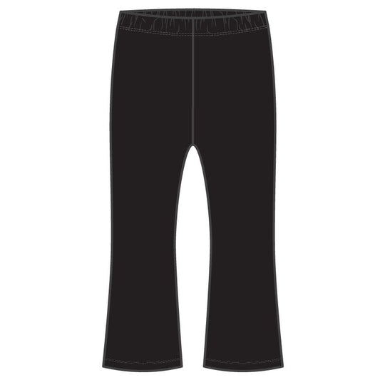 FLARED PANT KNIT-BLACK