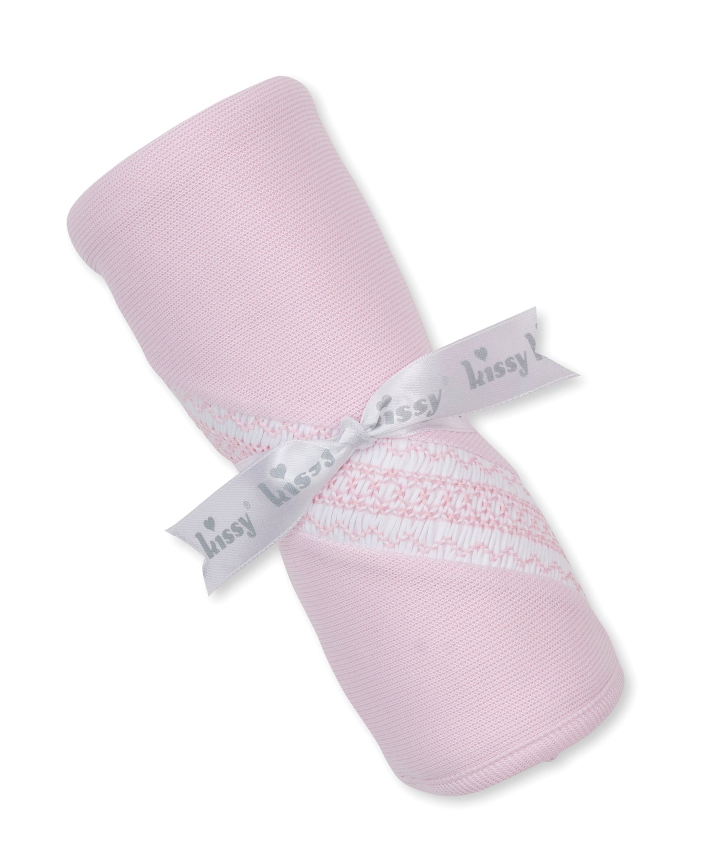 Pink Blanket w/hand smocking