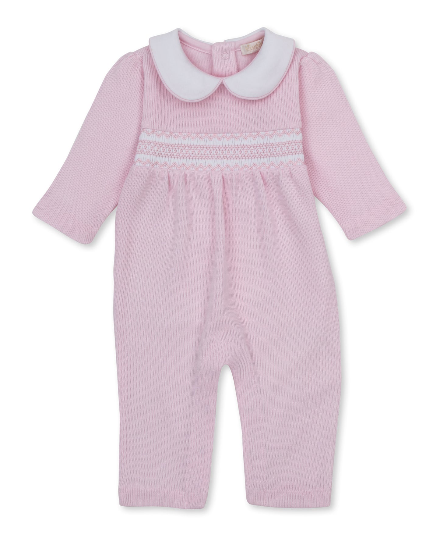 Pink Playsuit w/Hand Smocking