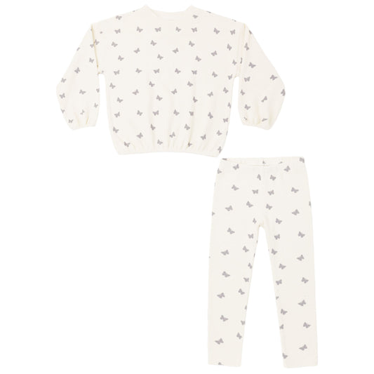 SPONGEY KNIT SET BUTTERFLY DITSY