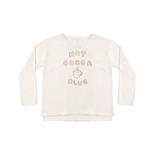 RAW EDGE LONG SLEEVE TEE HOT COCOA CLUB