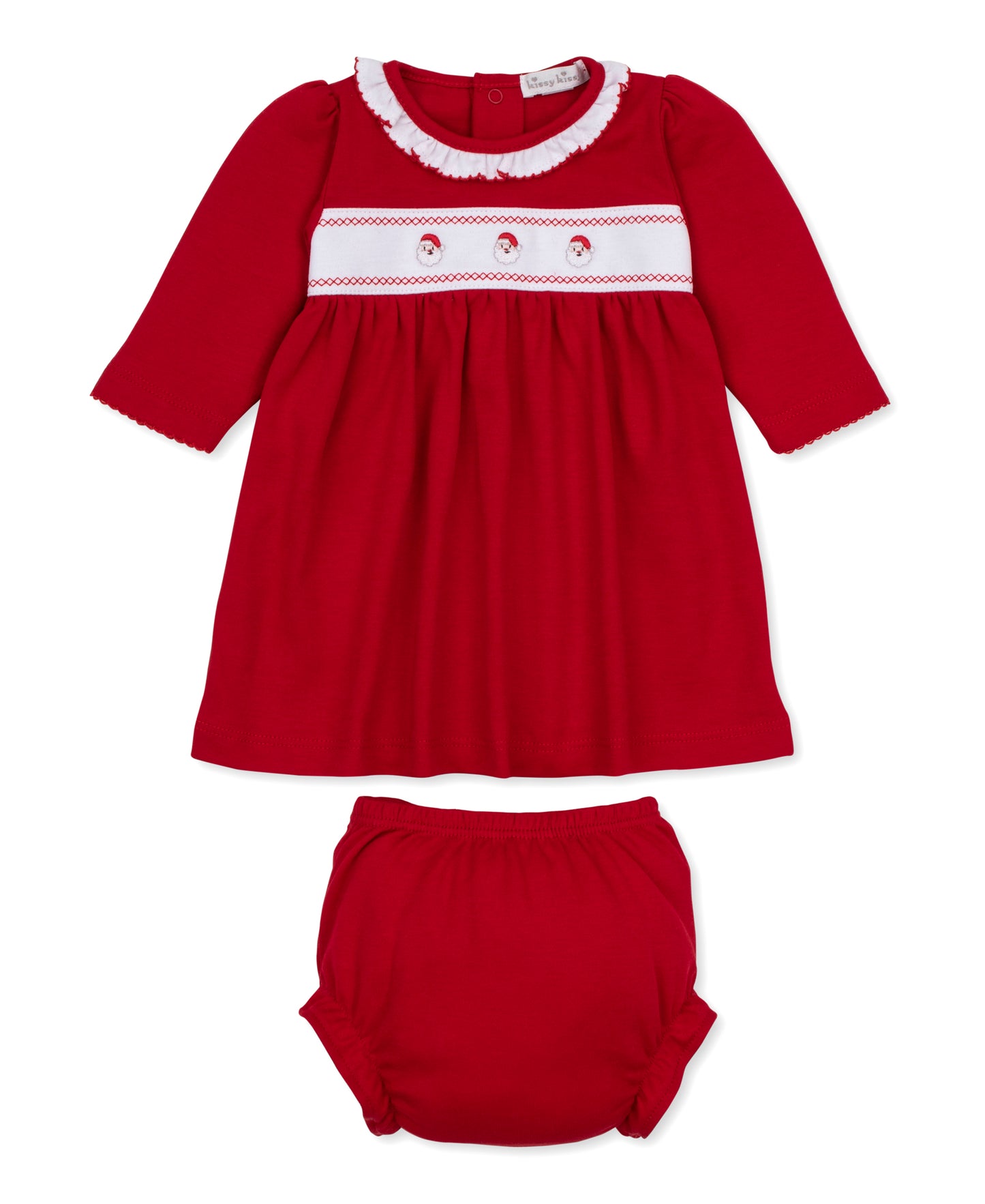 Dress Set w/Hand Emb Santa