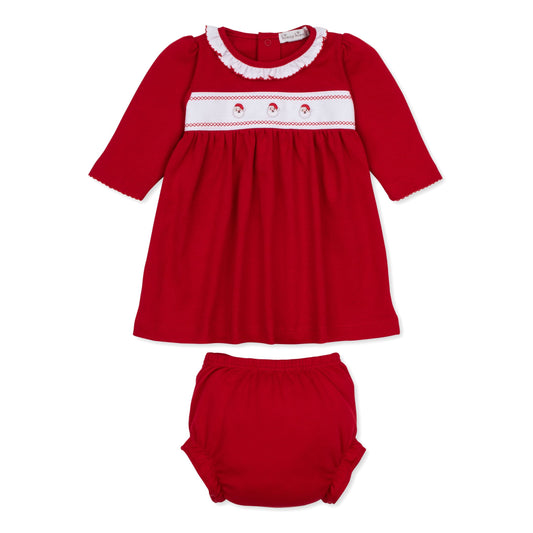 Dress Set w/Hand Emb Santa