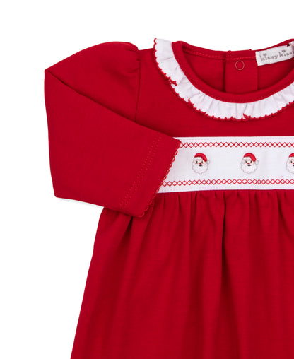 Dress Set w/Hand Emb Santa