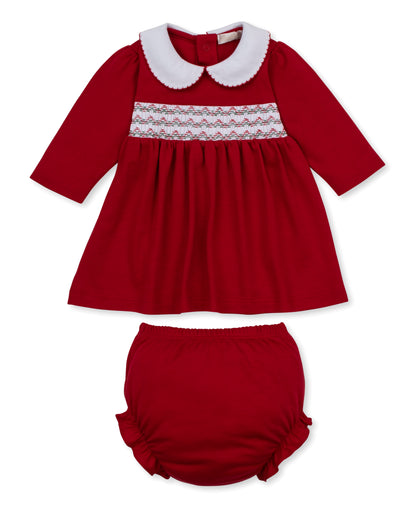Red Dress w/Hand Smocking
