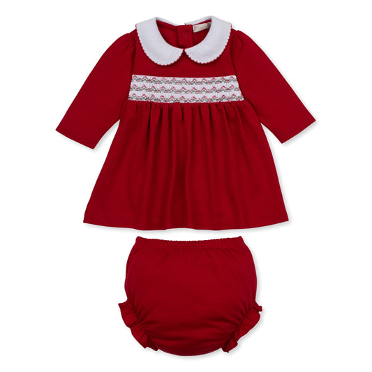 Red Dress w/Hand Smocking