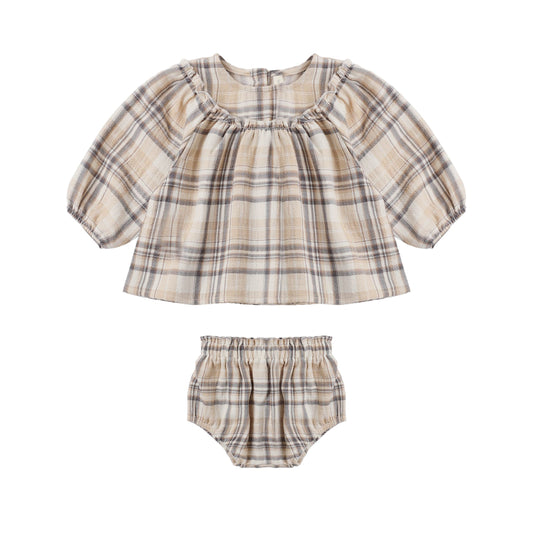 MIA TOP + BLOOMER SET FALL PLAID