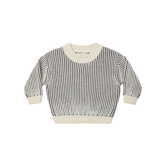 RELAXED KNIT SWEATER MIDNIGHT STRIPE
