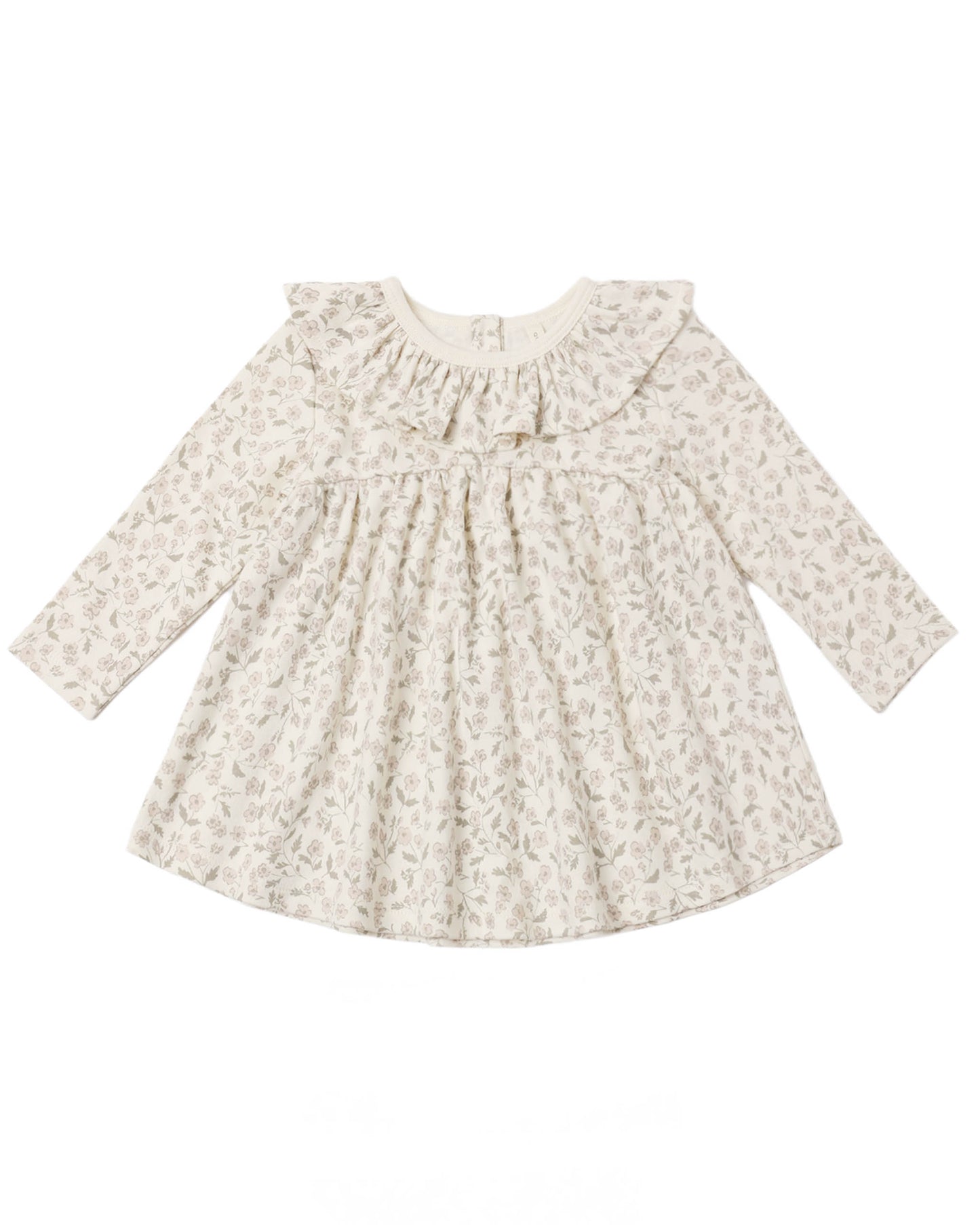 RUFFLE COLLAR JERSEY DRESS FLORET