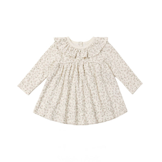 RUFFLE COLLAR JERSEY DRESS FLORET