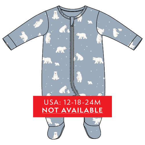 FOOTED SLEEPER KNIT-BLUE