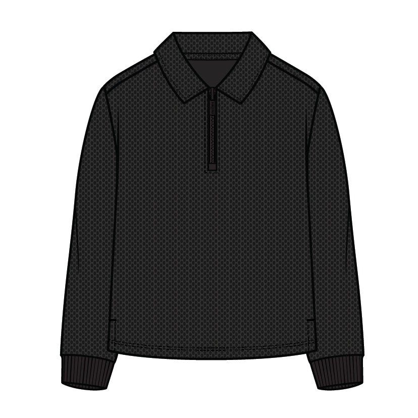 Long Sleeve Black Polo