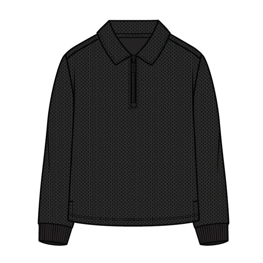 Long Sleeve Black Polo