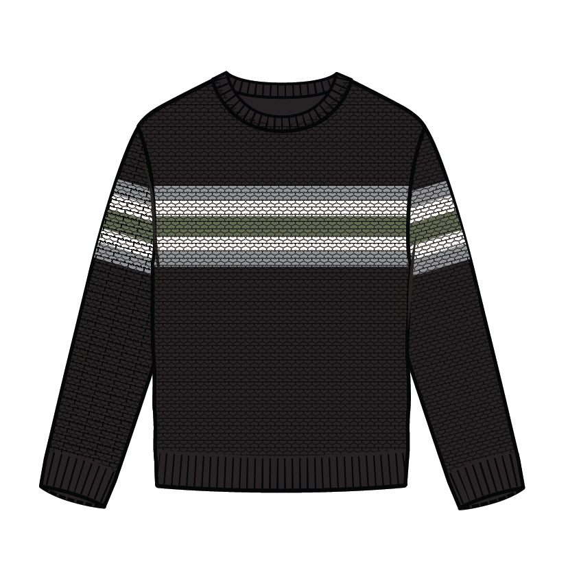 SWEATER TOP KNIT-BLACK